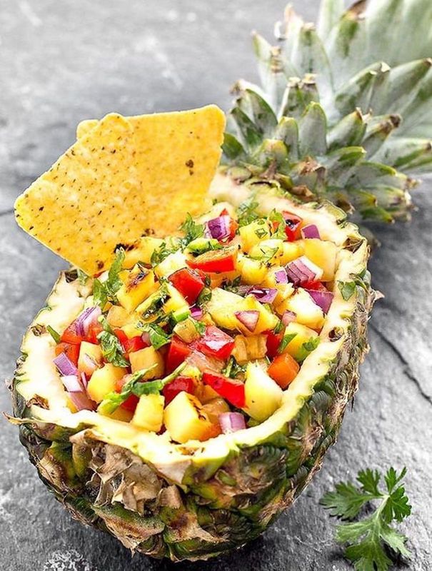 Tropical Grilled Pineapple Salsa