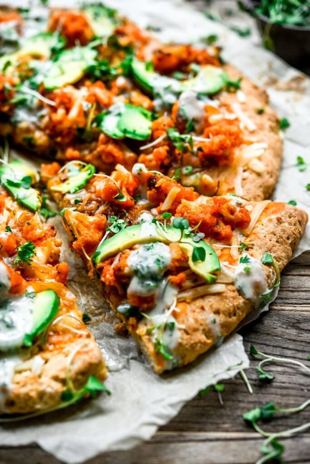 Vegan Buffalo Cauliflower Pizza - Healthy Pizza Recipes