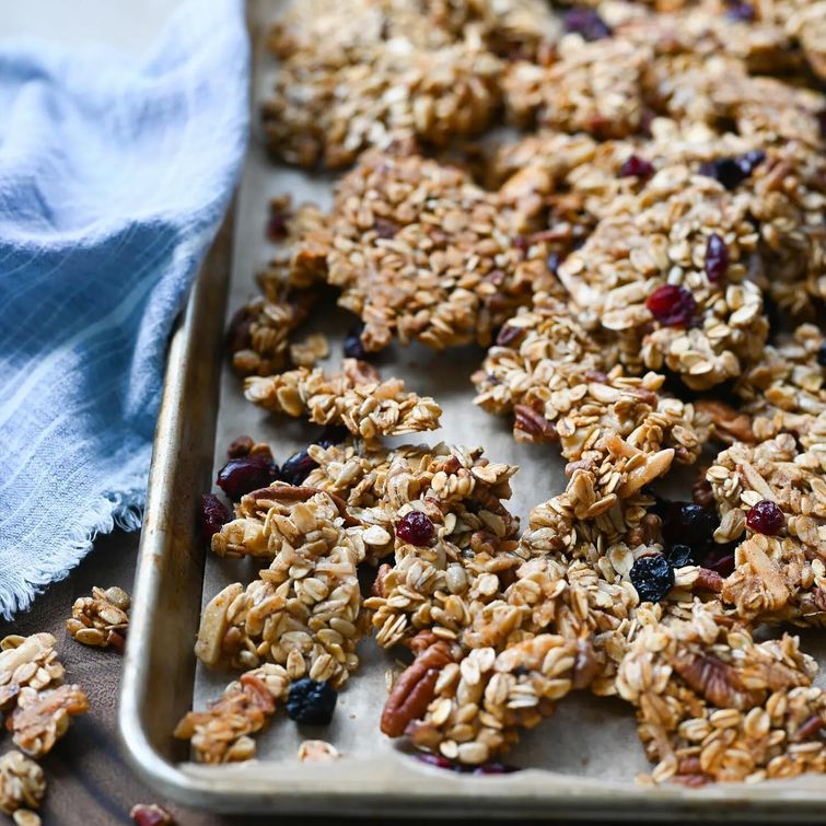 Homemade granola in slow cooker