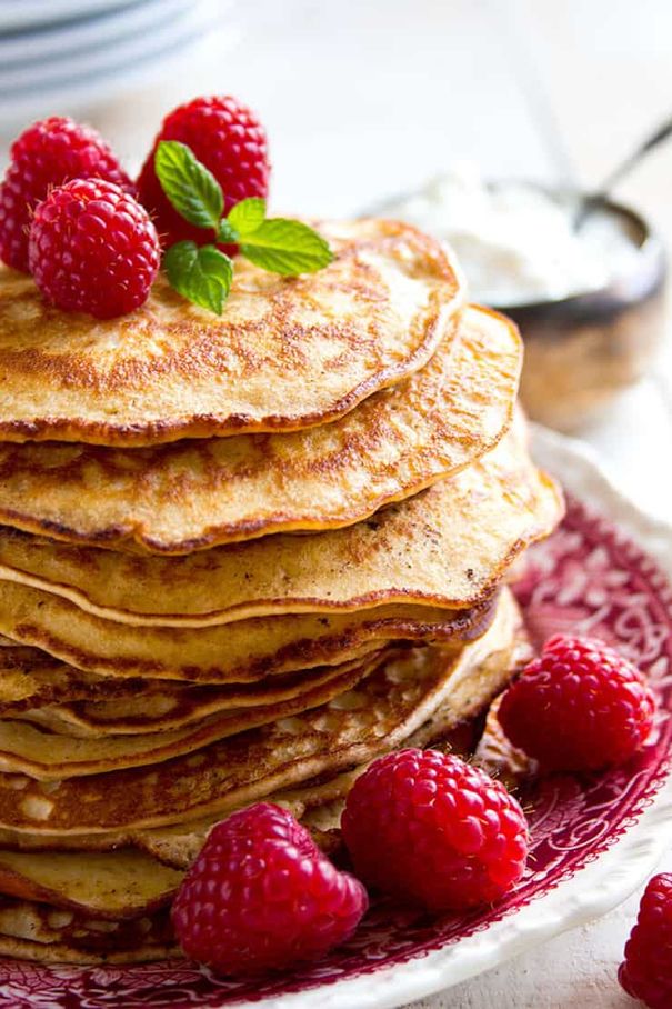 Almond Cream Cheese Pancakes