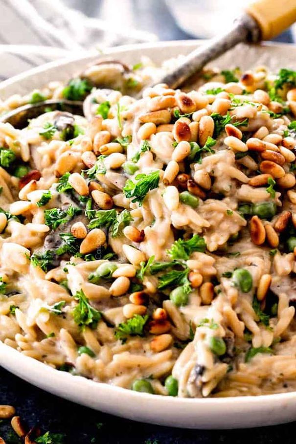 Mushroom Orzo Pasta