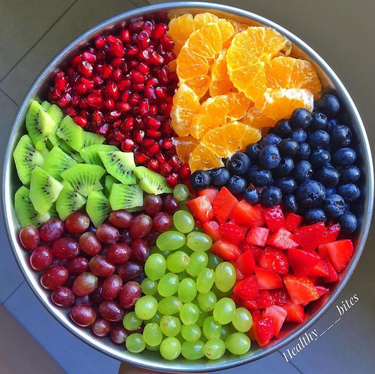 Selection of healthy snacks