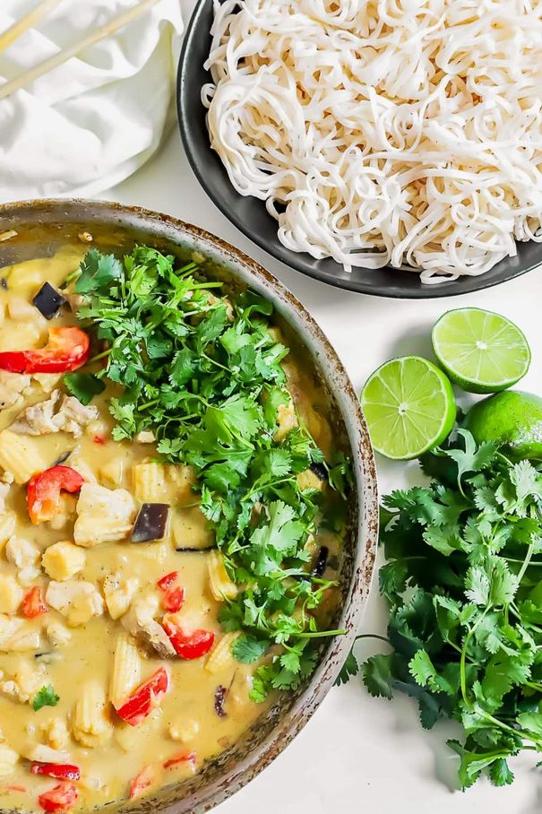 Thai Green Curry Chicken Noodle Bowls