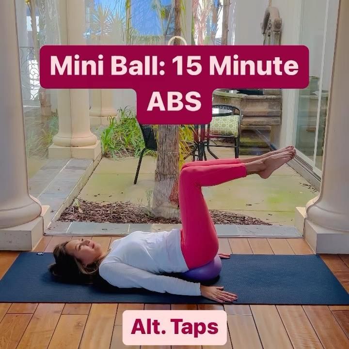 Person doing ab exercises with mini ball
