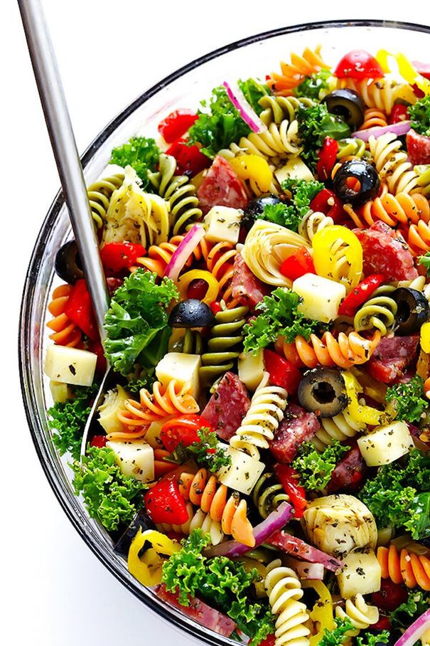 Rainbow AntiPasto Pasta Salad