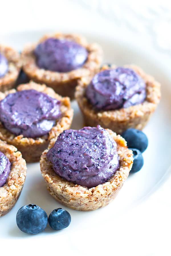 No Bake Healthy Blueberry Tarts
