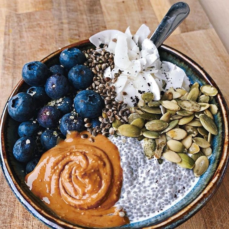 Healthy fats breakfast bowl