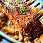 Blackened Salmon In Creamy Cajun Sauce