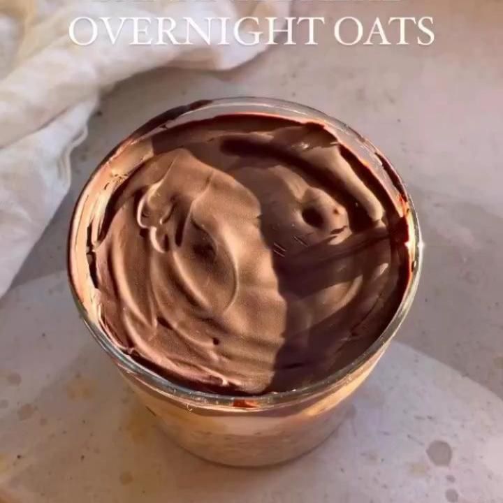 Chocolate banana bread overnight oats